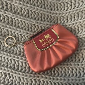 💓 CORAL AUTHENTIC COACH COIN PURSE